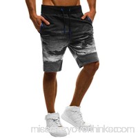 YOcheerful Mens Shorts Shorts Fitness Camouflage Trunks Loose Fit Homewear Shorts Sleepwear Shorts Sports Trunks Dark Gray B07MG2VTM1